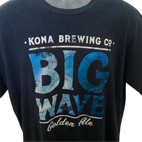 KONA BREWING Big Wave Golden Ale Tee Shirt Men L Large - Picture 2 of 5